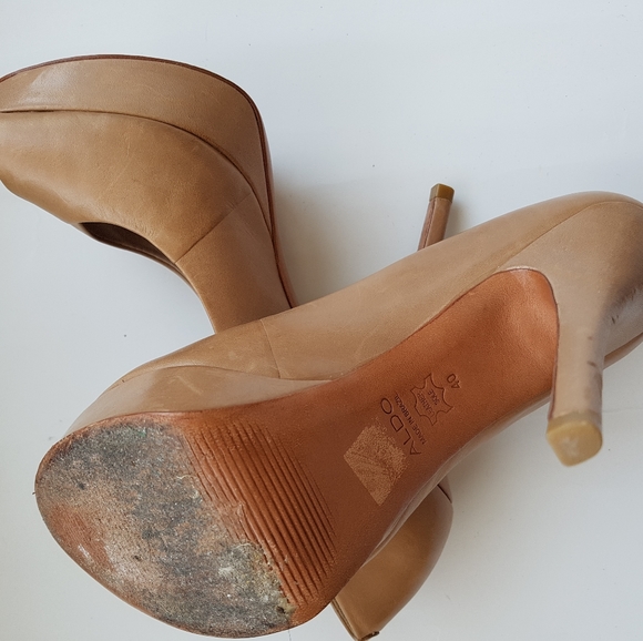 ALDO nude leather pumps - Picture 2 of 4
